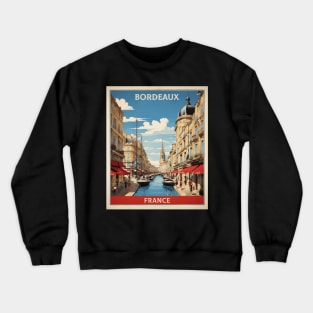 Bordeaux France Vintage Poster Tourism Crewneck Sweatshirt